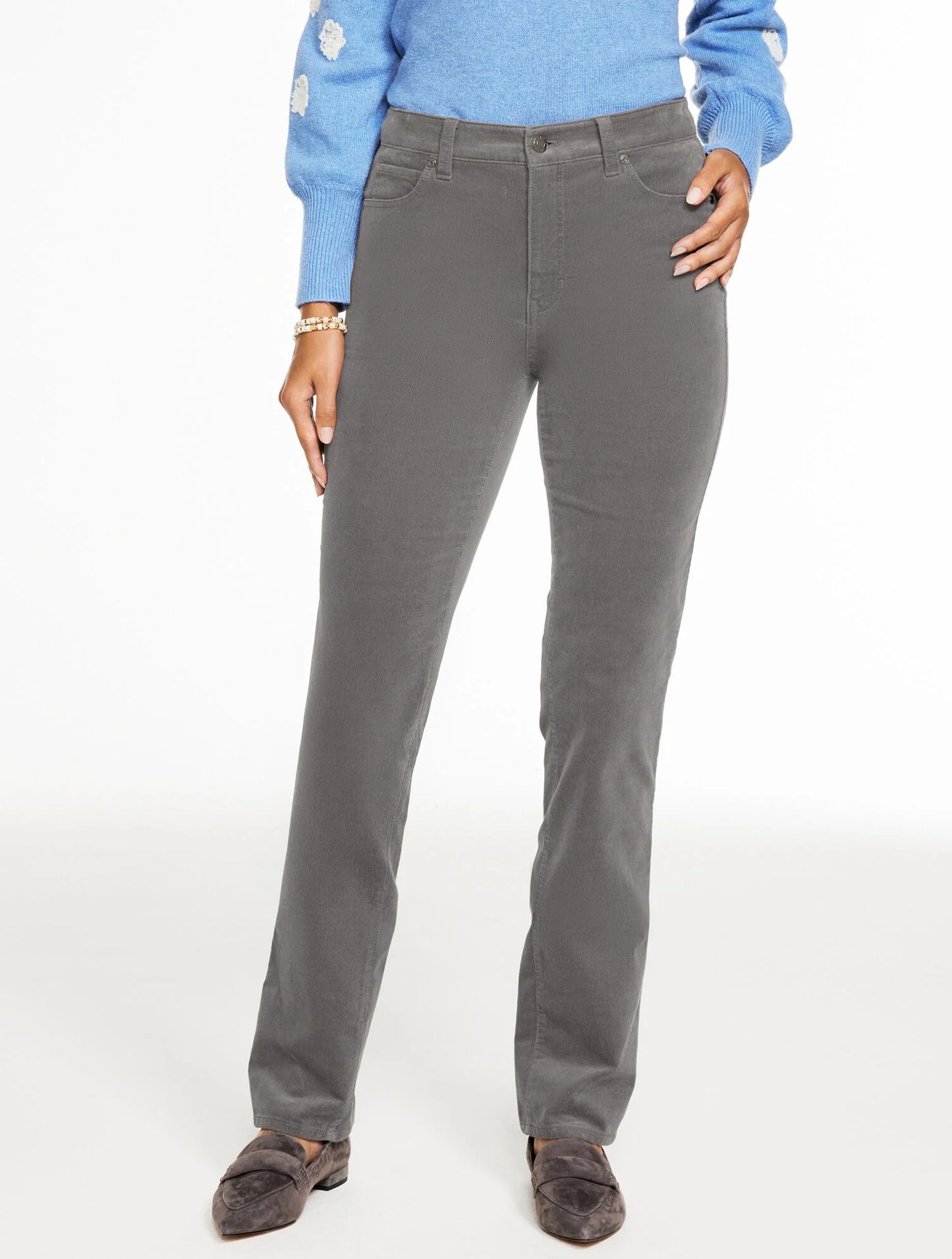 Straight Leg Stretch Corduroy Pants