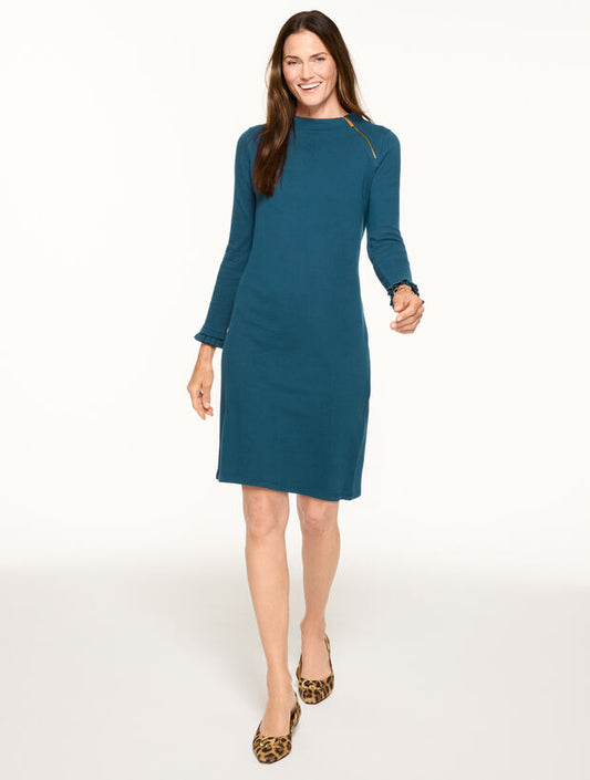 French Terry Mockneck Dress