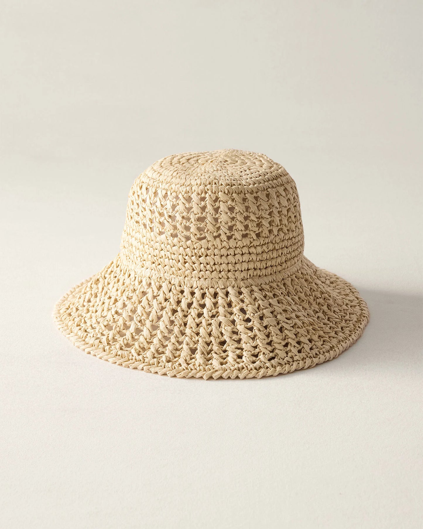 Raffia Crochet Bucket Hat