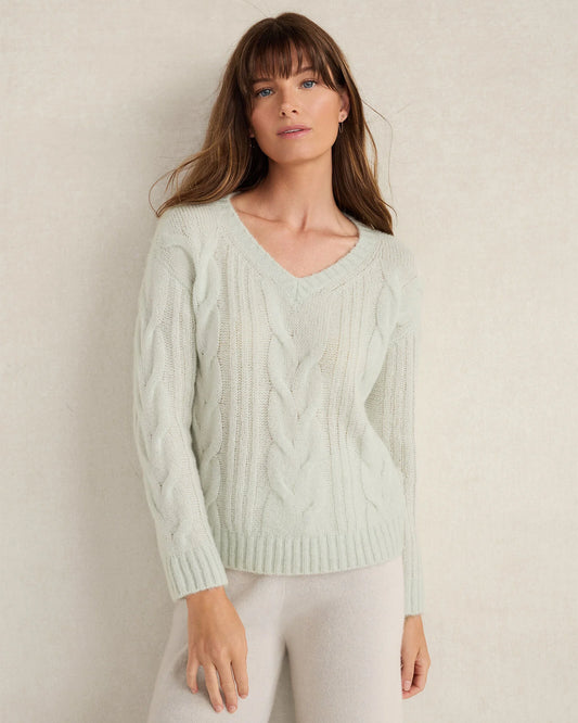 Lofty Knit V-Neck Sweater