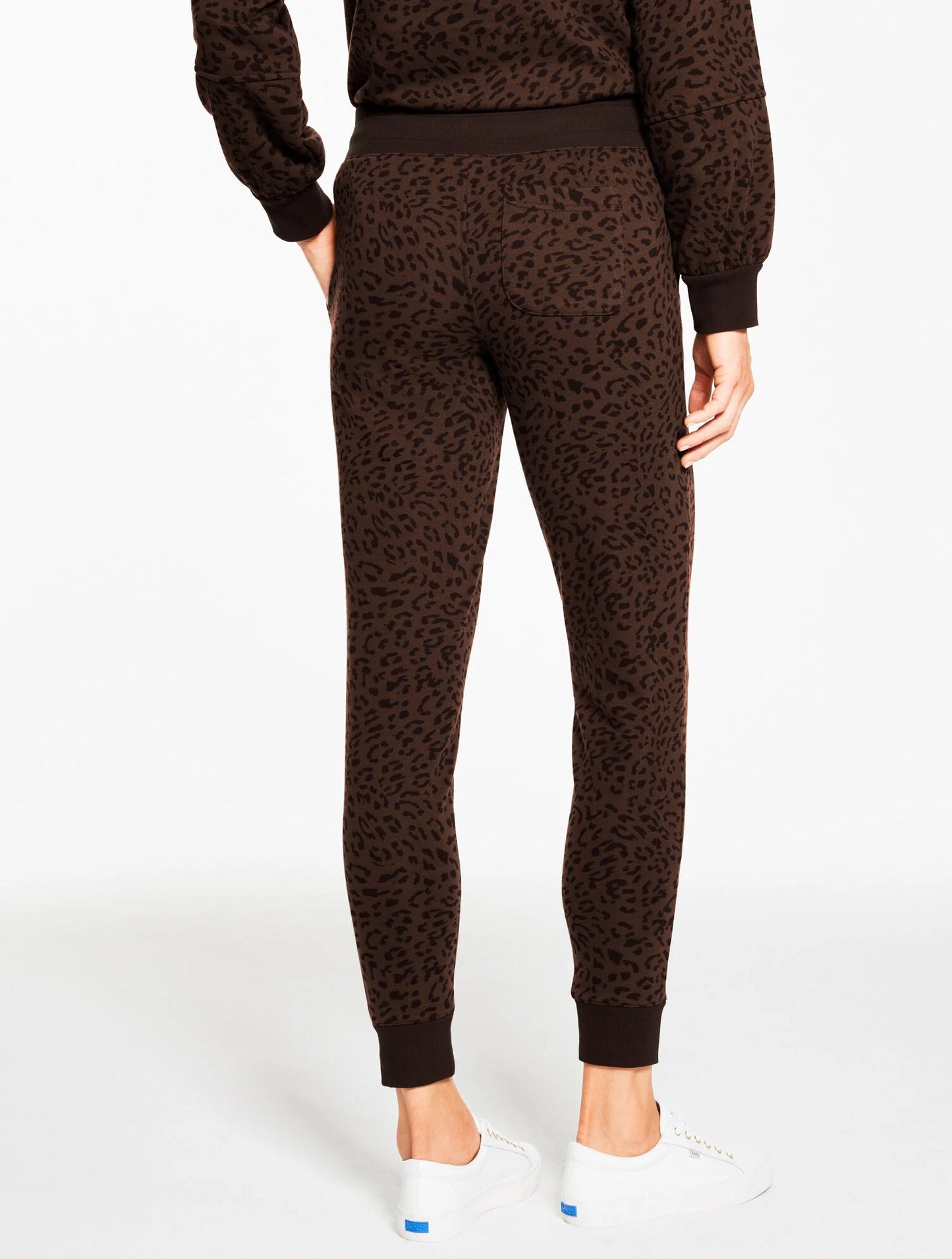 Cozy French Terry Joggers - Tonal Cheetah