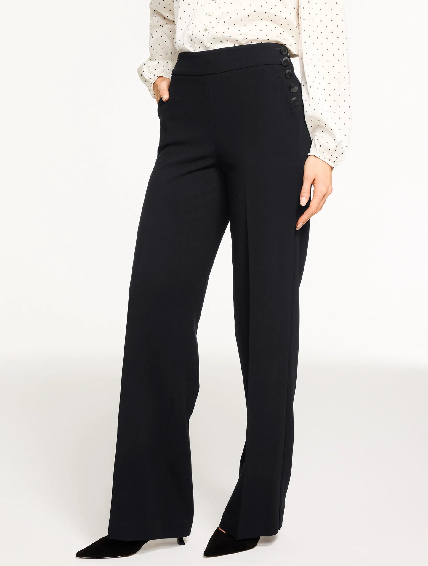 Talbots Greenwich Tailored Stretch Wide Leg Pants