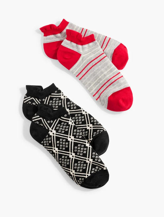 T by Talbots Alpine Jacquard 2-Pack Socks