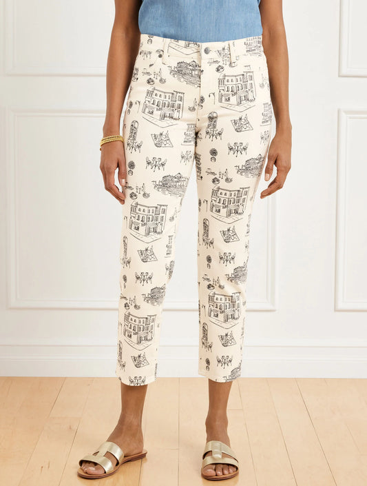 Straight Crop Jeans - Romantic Views