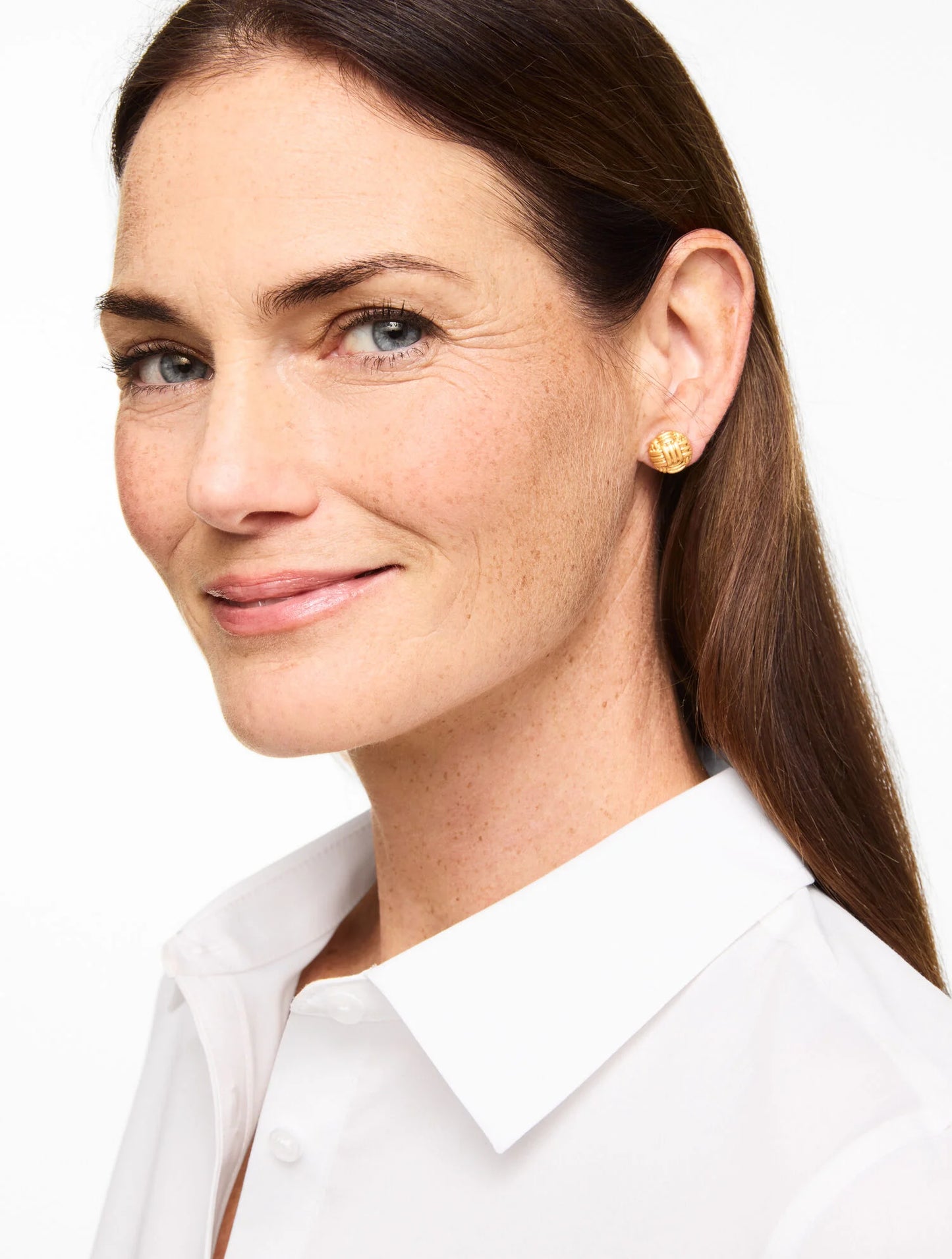 Basketweave Stud Earrings