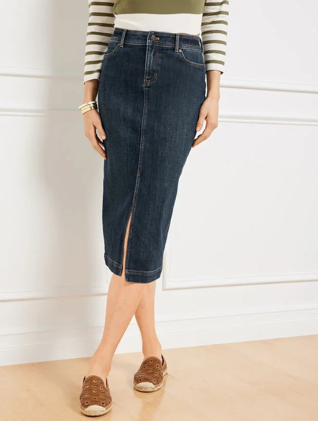 Denim Midi Skirt - Corsica wash