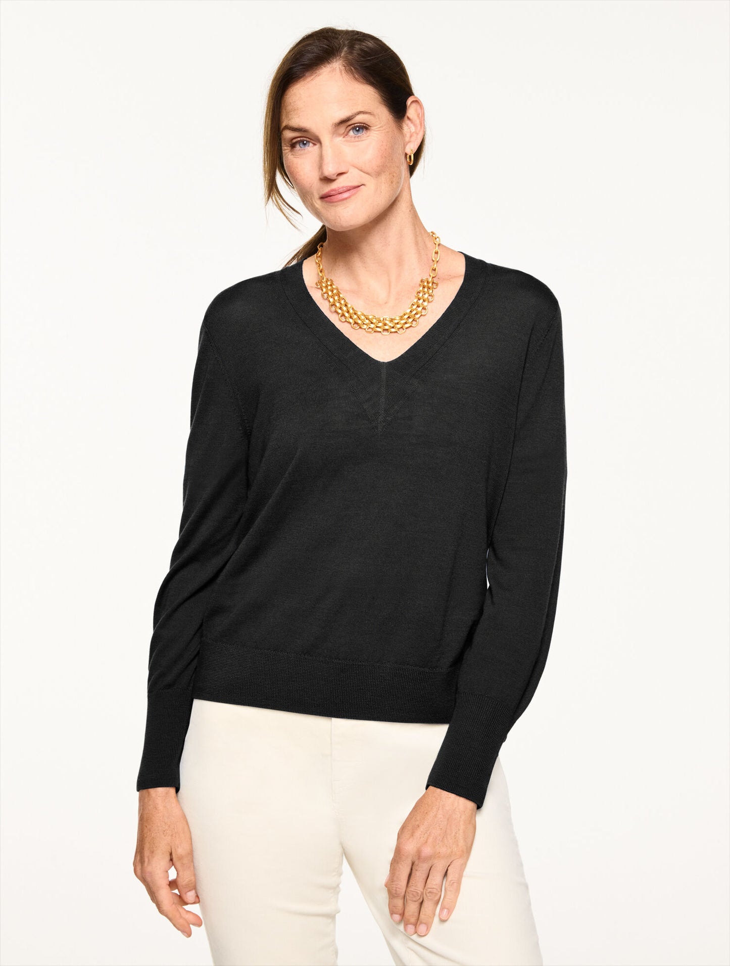 Merino Wool V-Neck Pullover