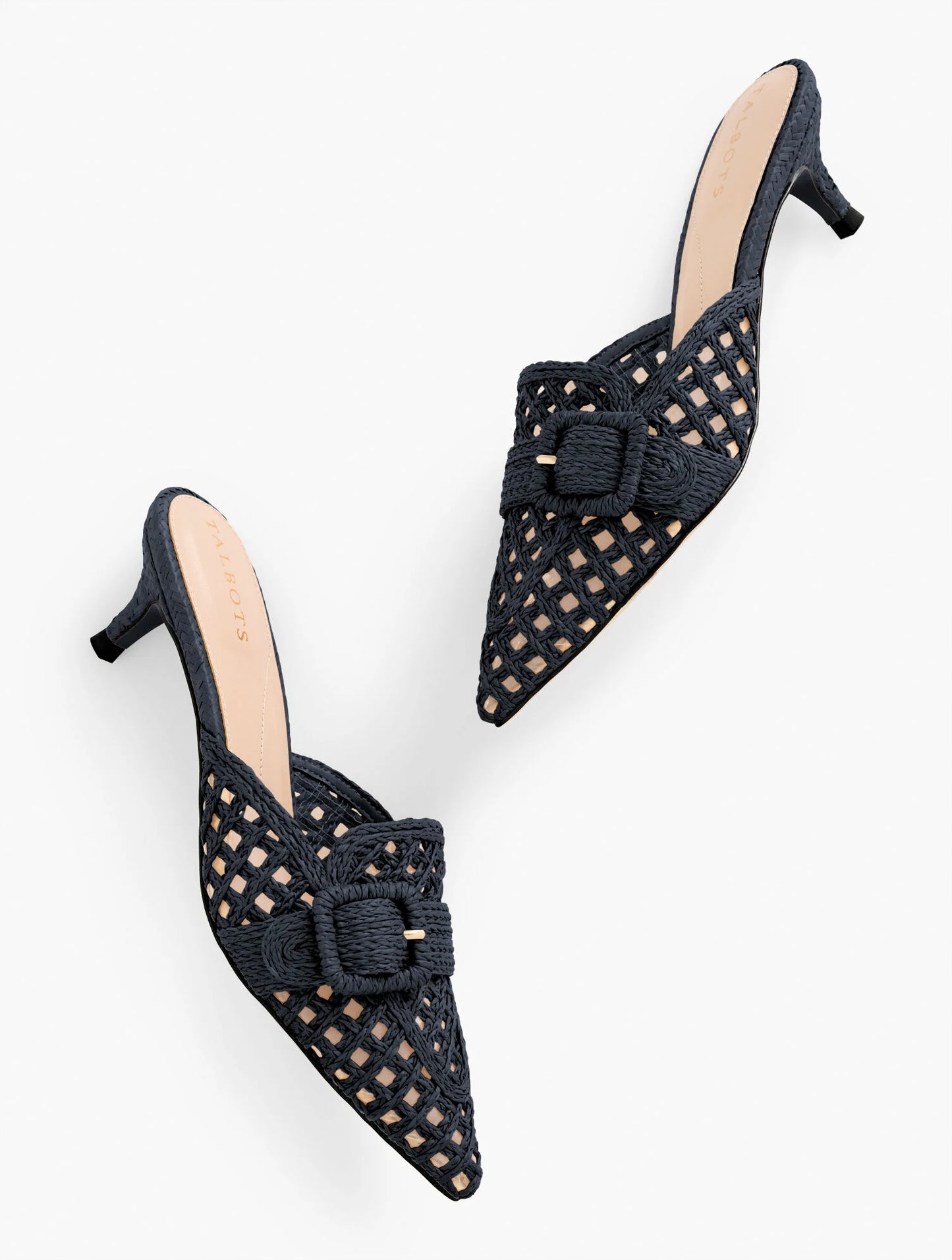 Sylvie Woven Raffia Mules