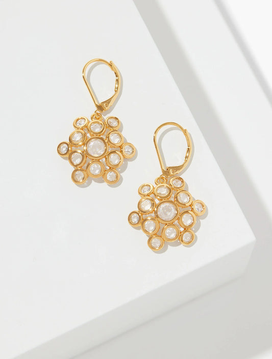 Delicate Shimmer Rosette Earrings