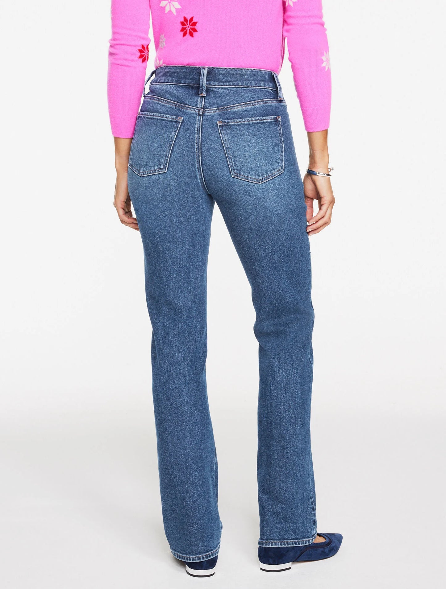 Barely Boot Rhinestone Jeans - Vivienne Wash