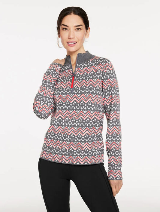 Half-Zip Sweater - Nordic Fair Isle
