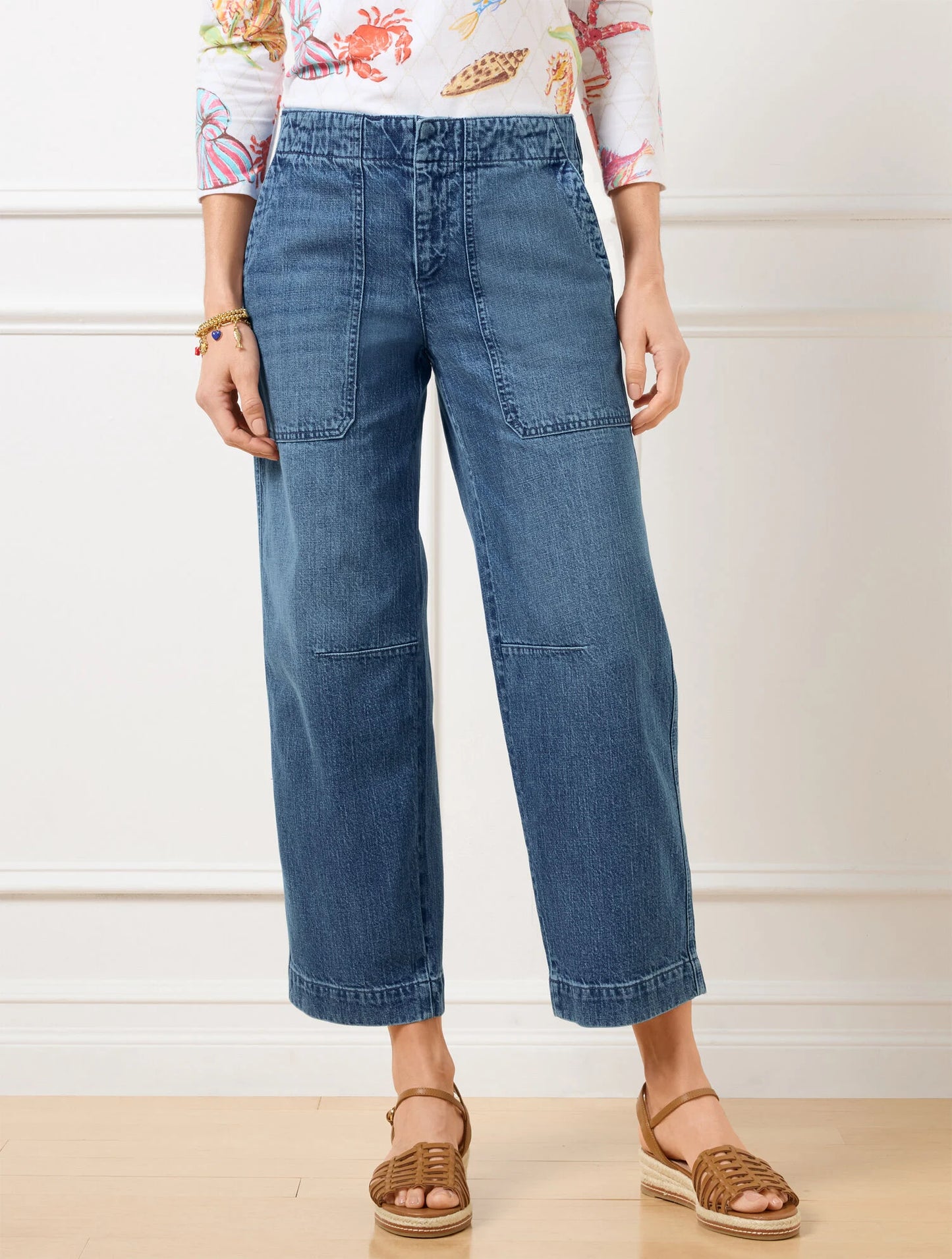 Straight Crop Jeans - Alessia Wash