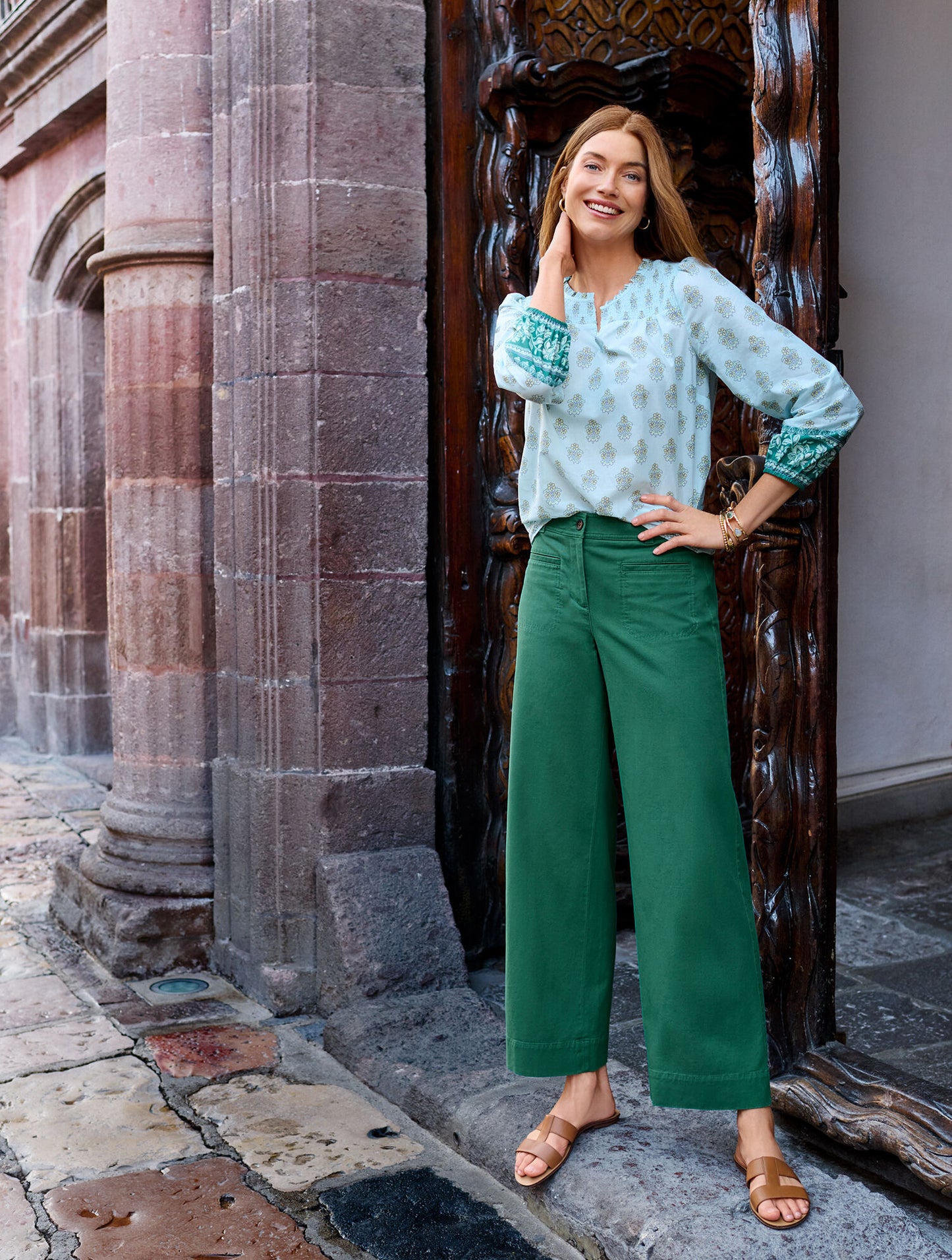 Wide Ankle Twill Pants