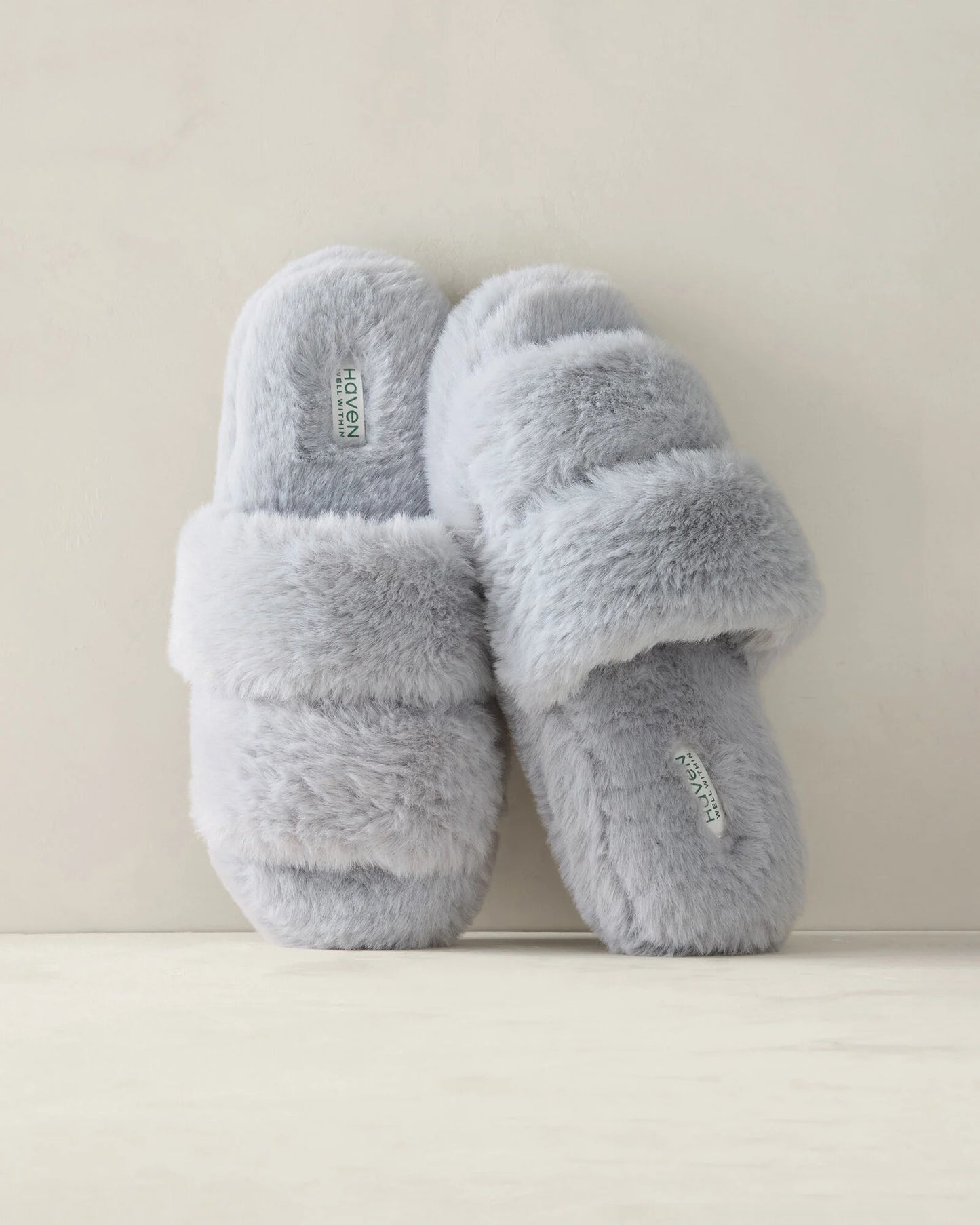 Faux Fur Banded Slippers