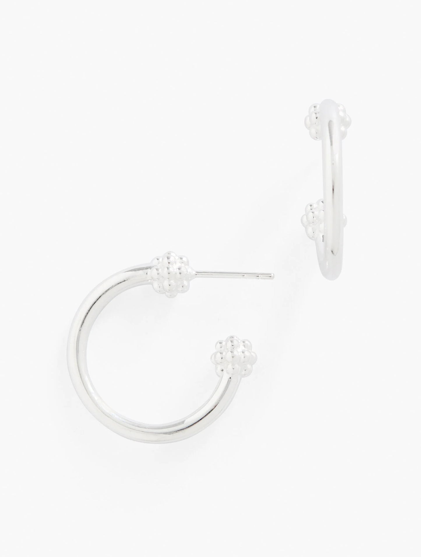 Sterling Silver Ball Cluster Hoop Earrings