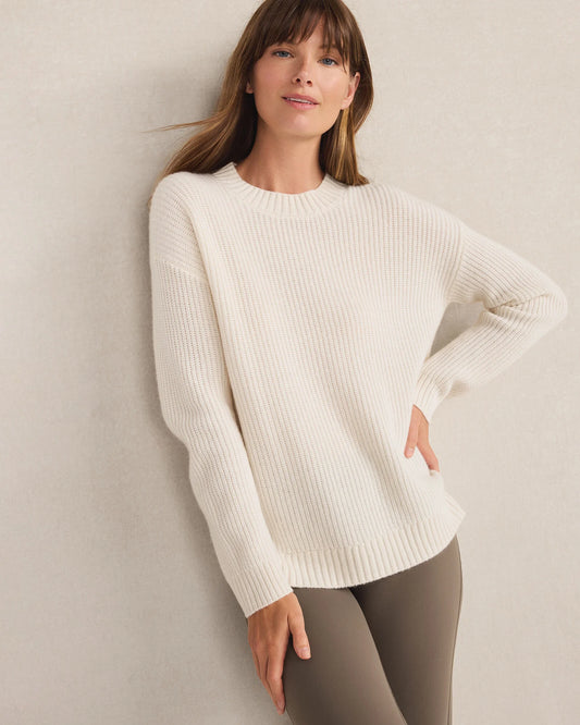 Cashmere Shaker Stitch Crewneck Sweater
