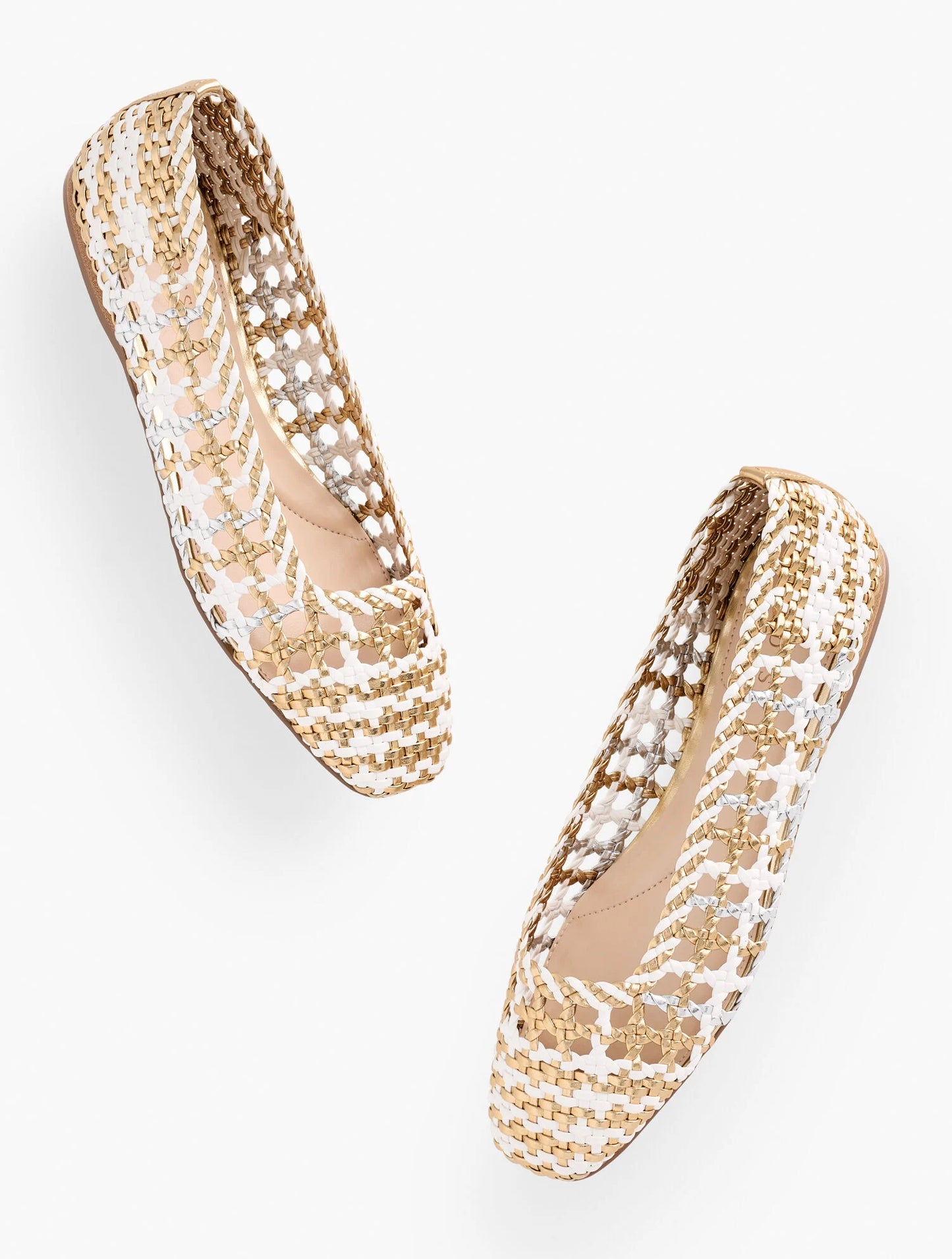 Sloane Woven Metallic Ballet Flats