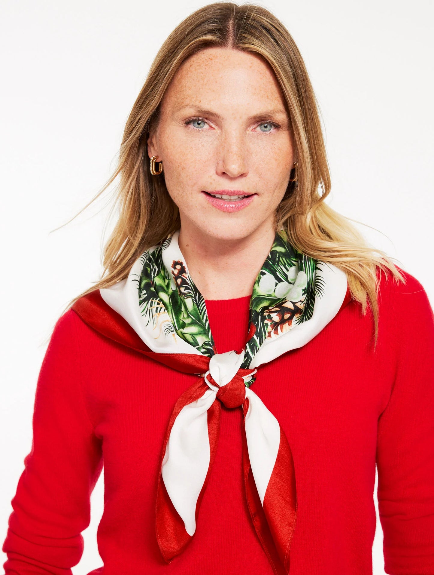 Christmas Wreath Silk Square Scarf