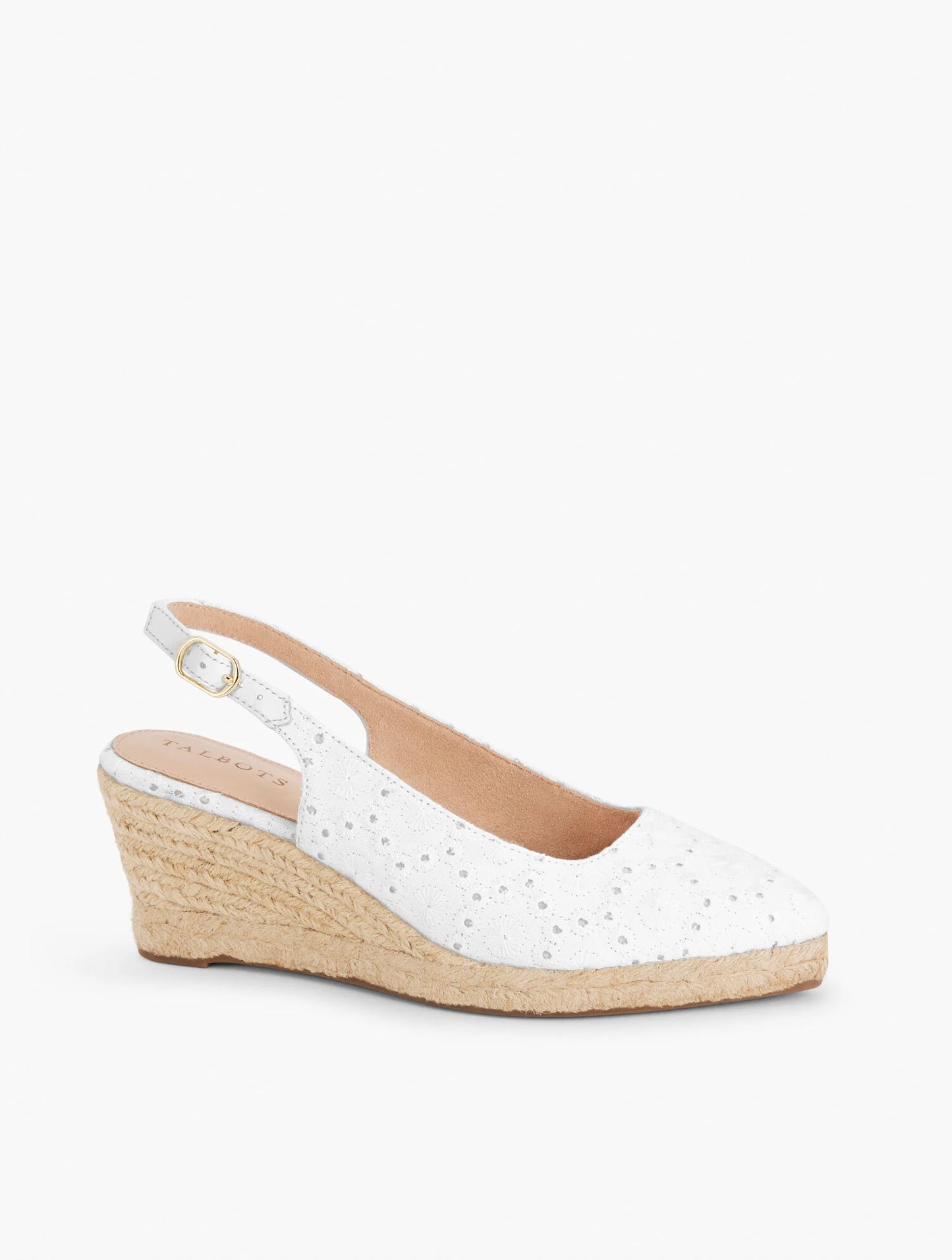 Vivi Slingback Espadrille Wedges - Eyelet