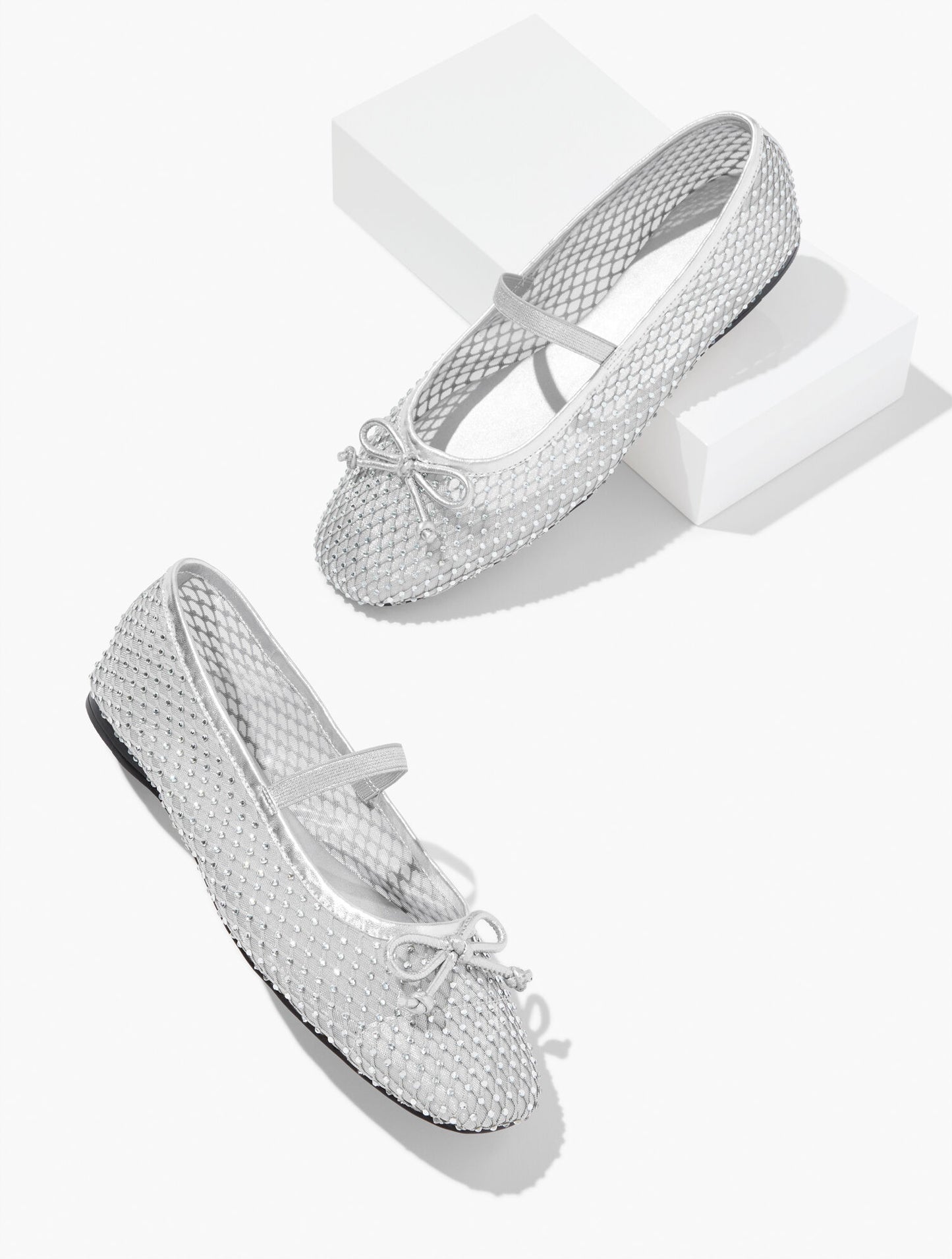 Blaine Soft Sole Mesh Rhinestone Ballet Flats