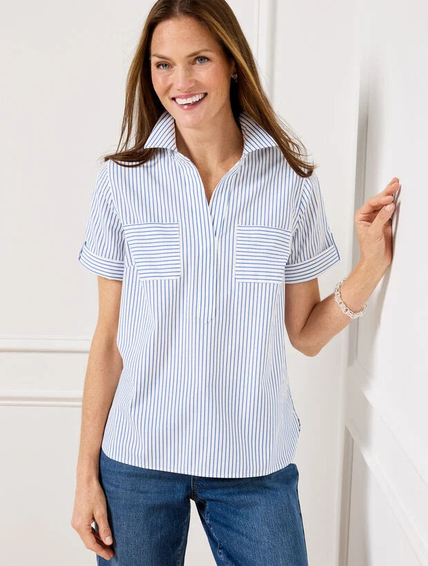 Non-Iron Perfect Popover - Dazzling Stripe