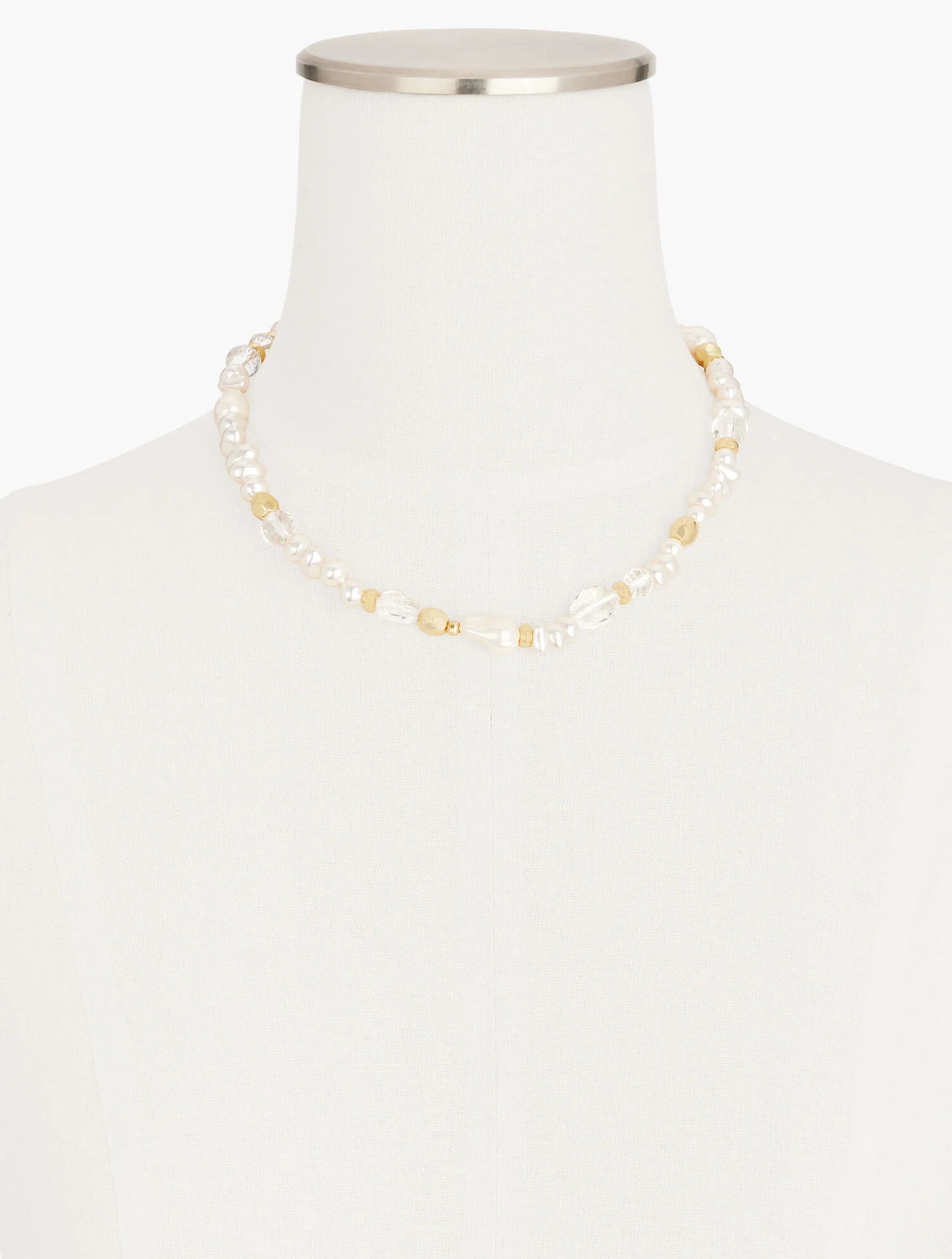 Pearl & Crystal Beaded Necklace