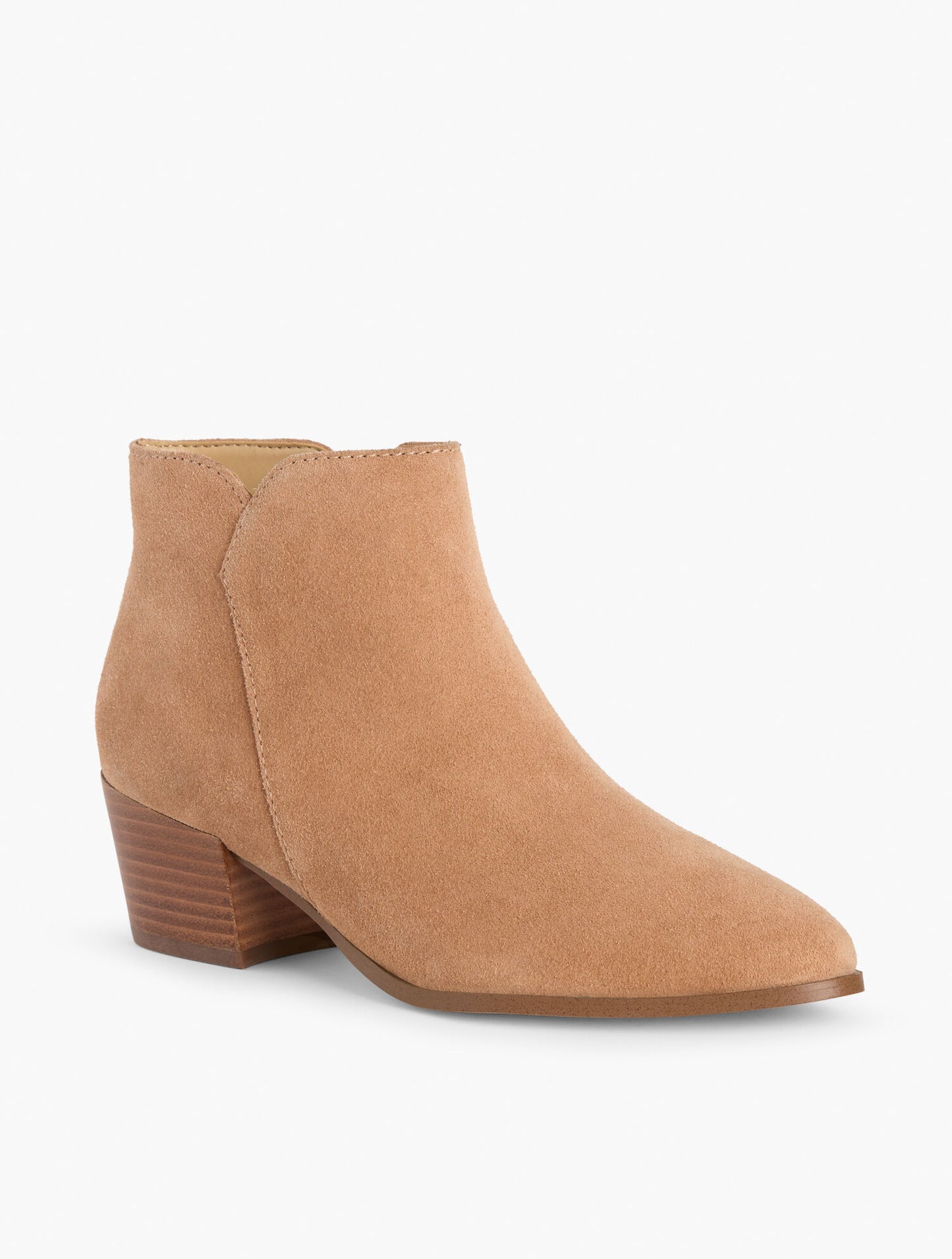 Harper Suede Block Heel Ankle Boots