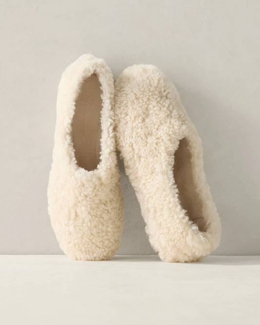 Shearling and Suede Slippers