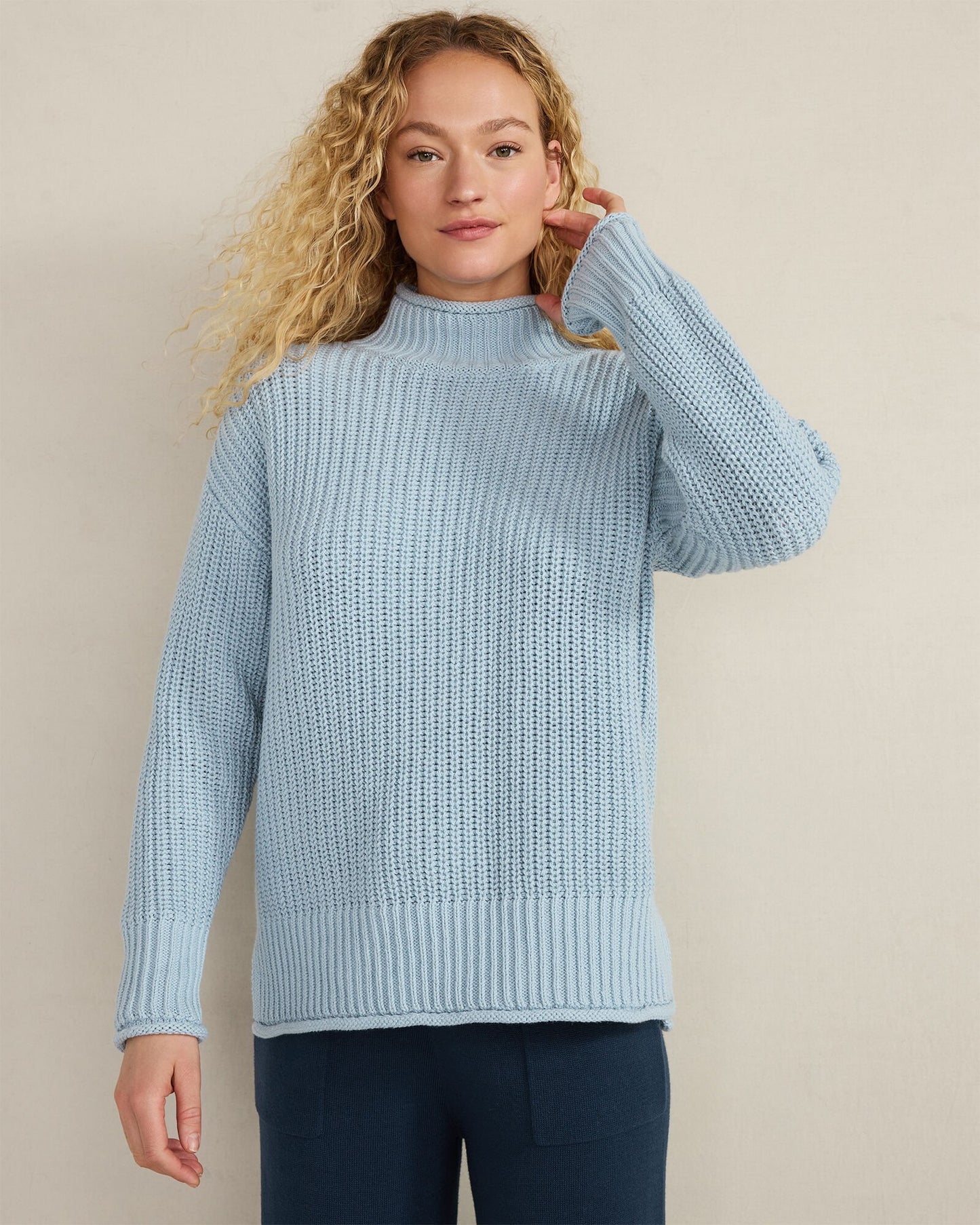 Organic Cotton Roll Neck Sweater