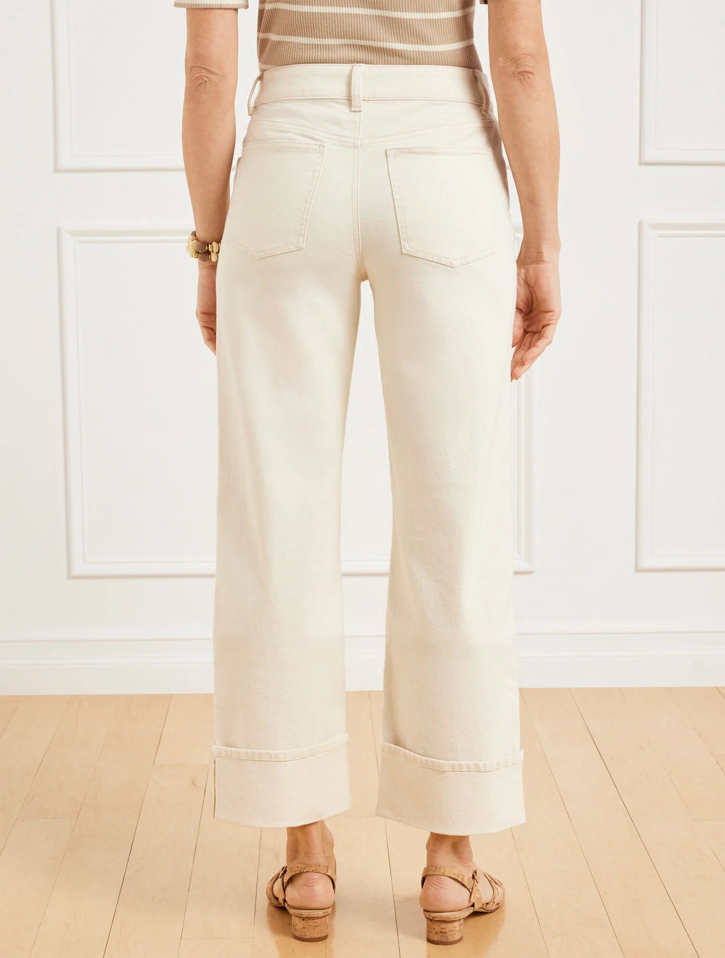 Straight Ankle Cuff Jeans