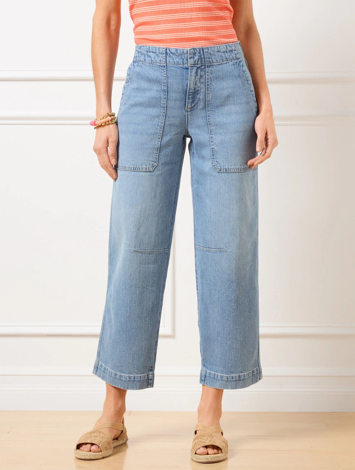 Straight Crop Jeans - Milania Wash