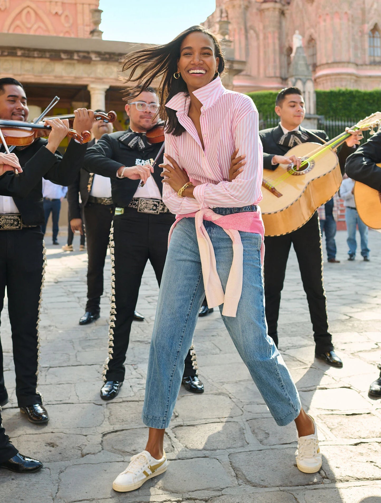 Poplin Short Shirt - Blooming Stripe