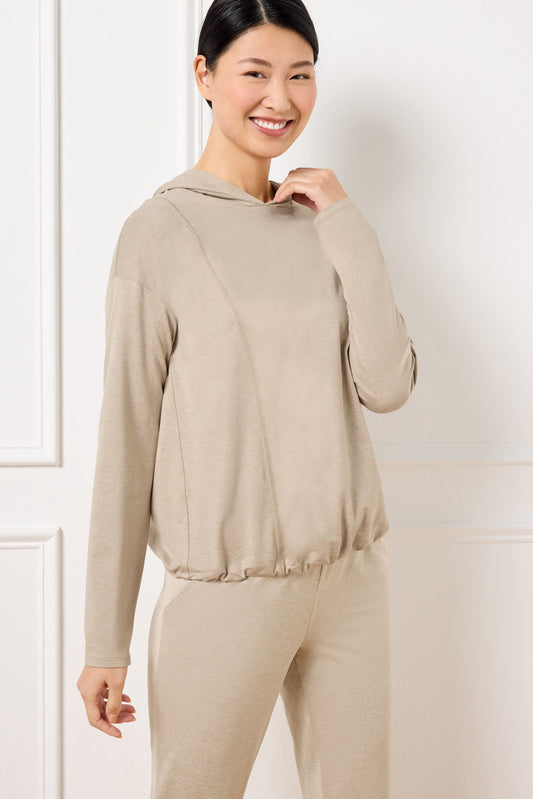 Buttery Soft Easy Knit Bungee Hem Hoodie