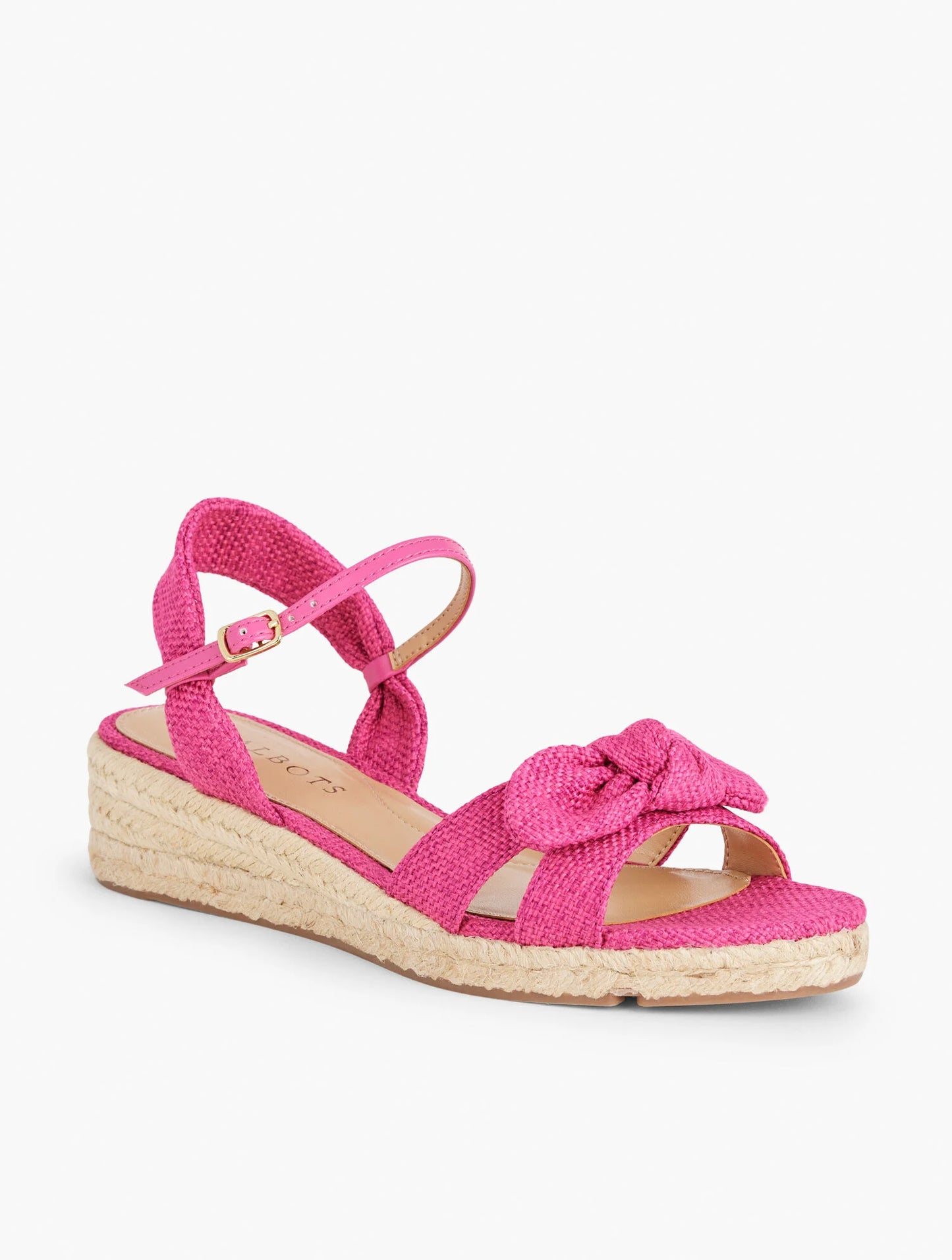 Pamela Bow Linen Espadrille Wedges