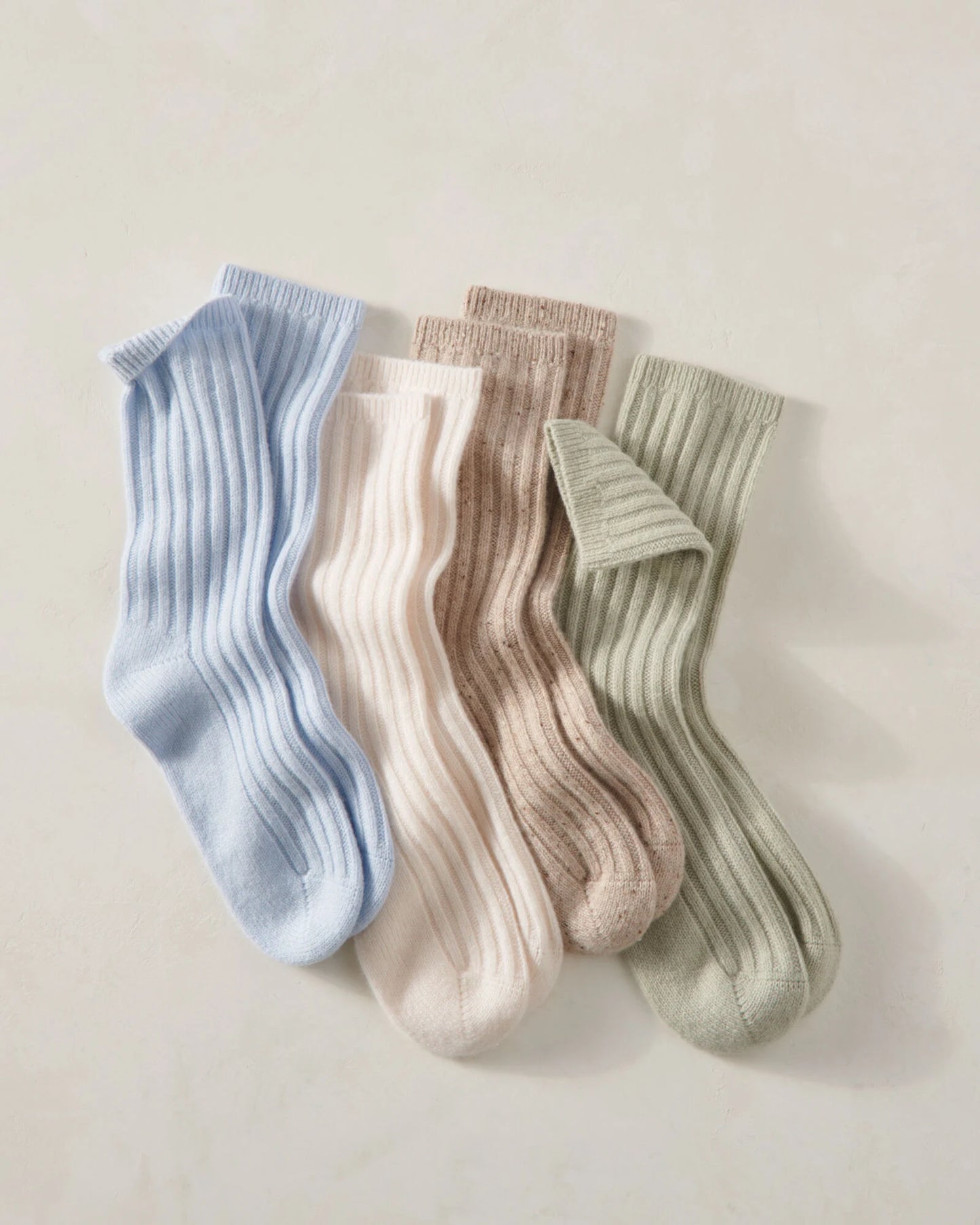 Cashmere Blend Ribbed Socks