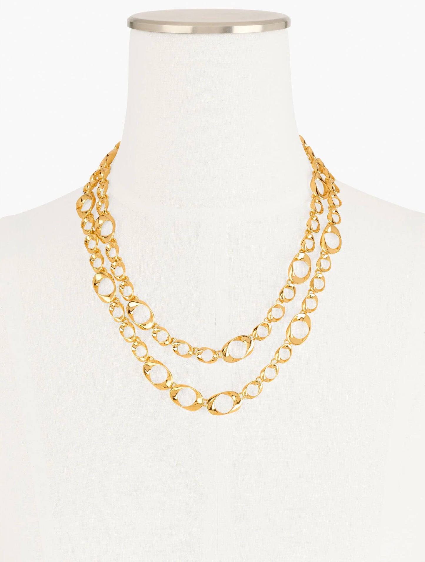 Twisted Links Layered Necklace