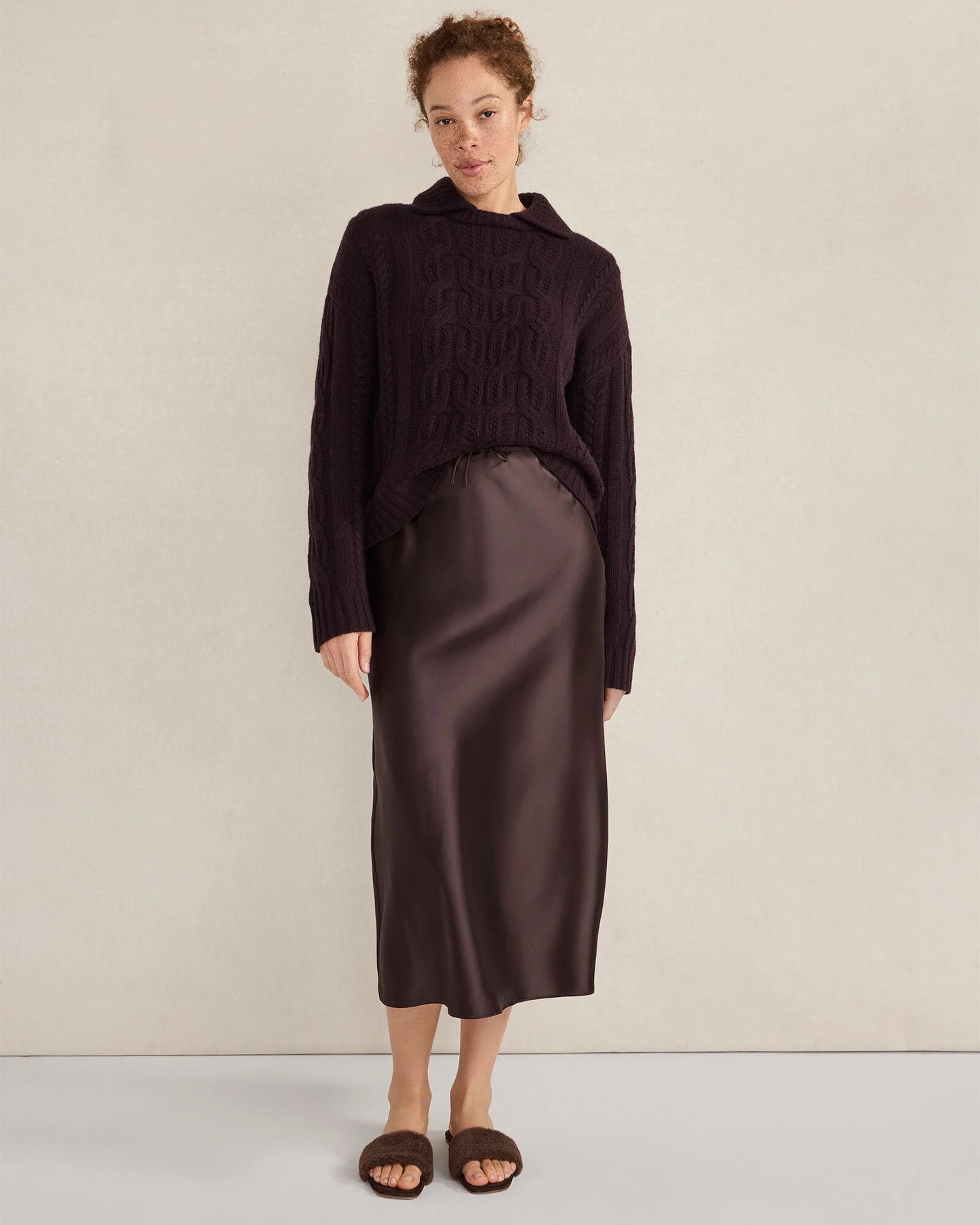 Cashmere Cable Collared Sweater