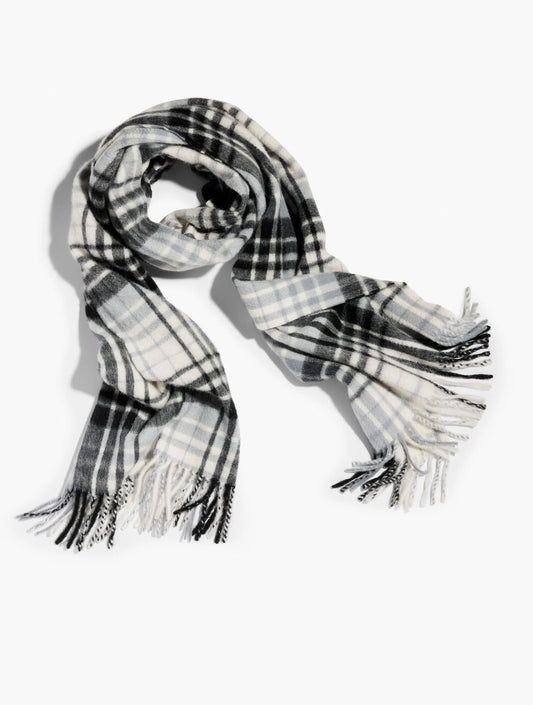 Cashmere Waterweave Scarf - Serene Plaid