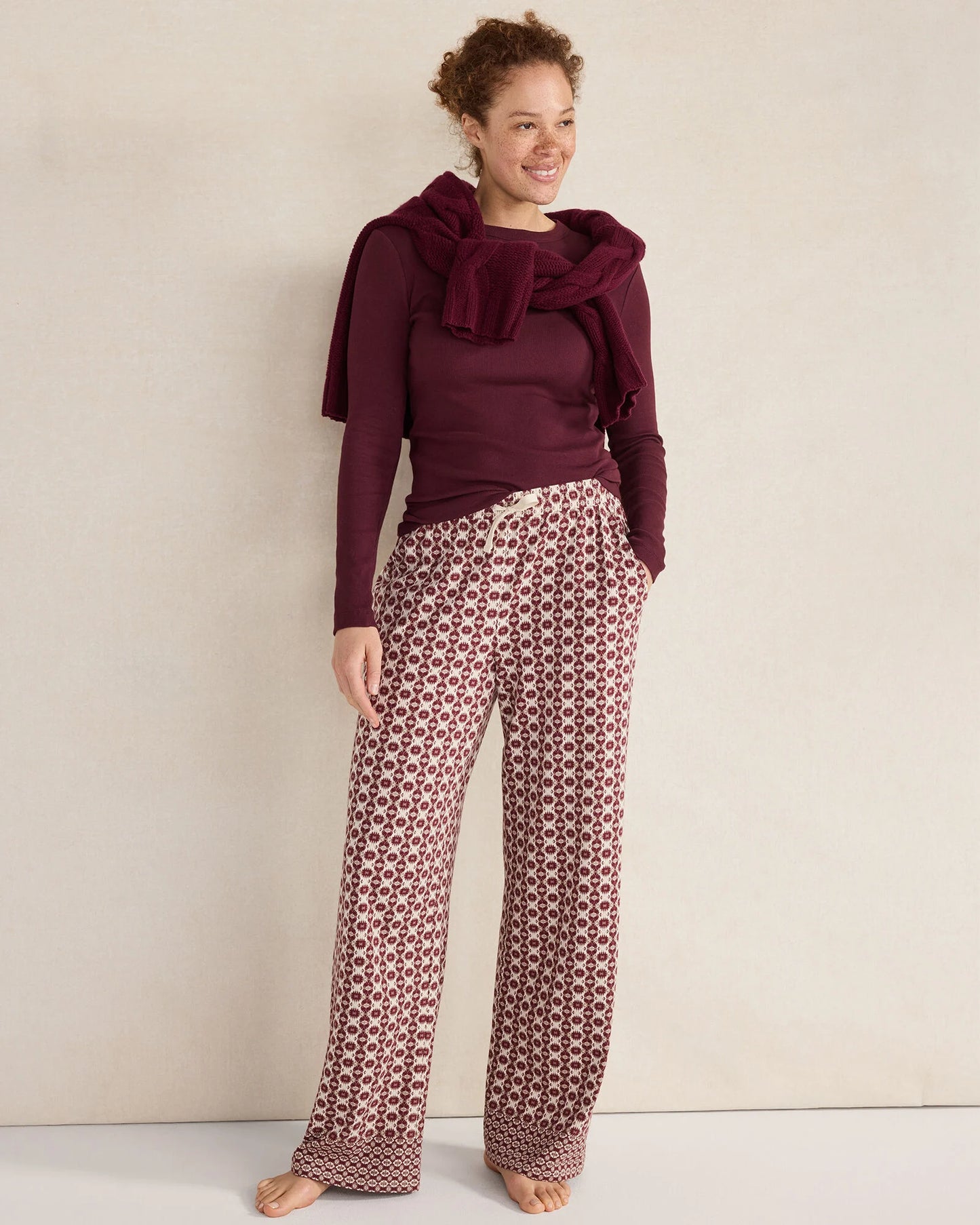 Organic Cotton Jersey Ikat Pajama Pants