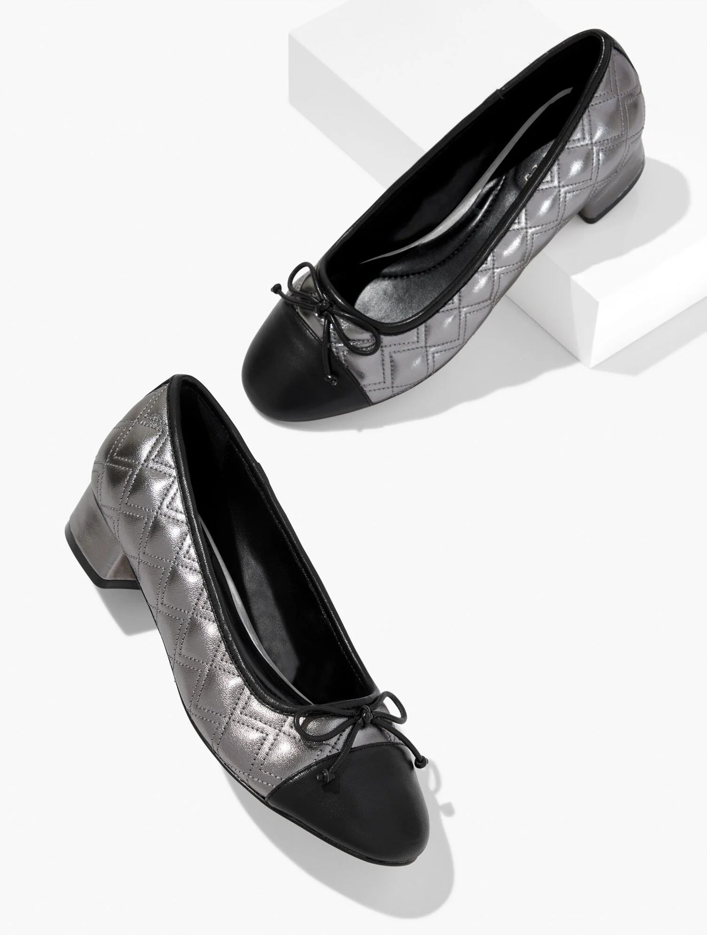 Gabriel Quilted Metallic Nappa Pumps