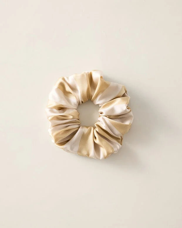 Washable Silk Mixed Stripe Scrunchie