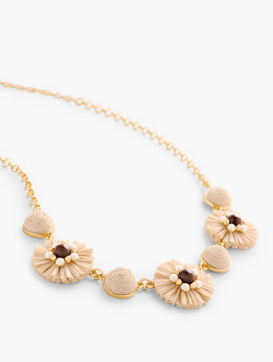 Beaded Raffia Necklace