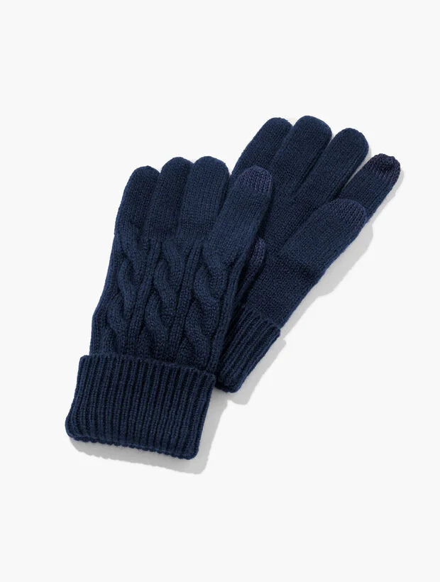 Soft Cable Knit Gloves