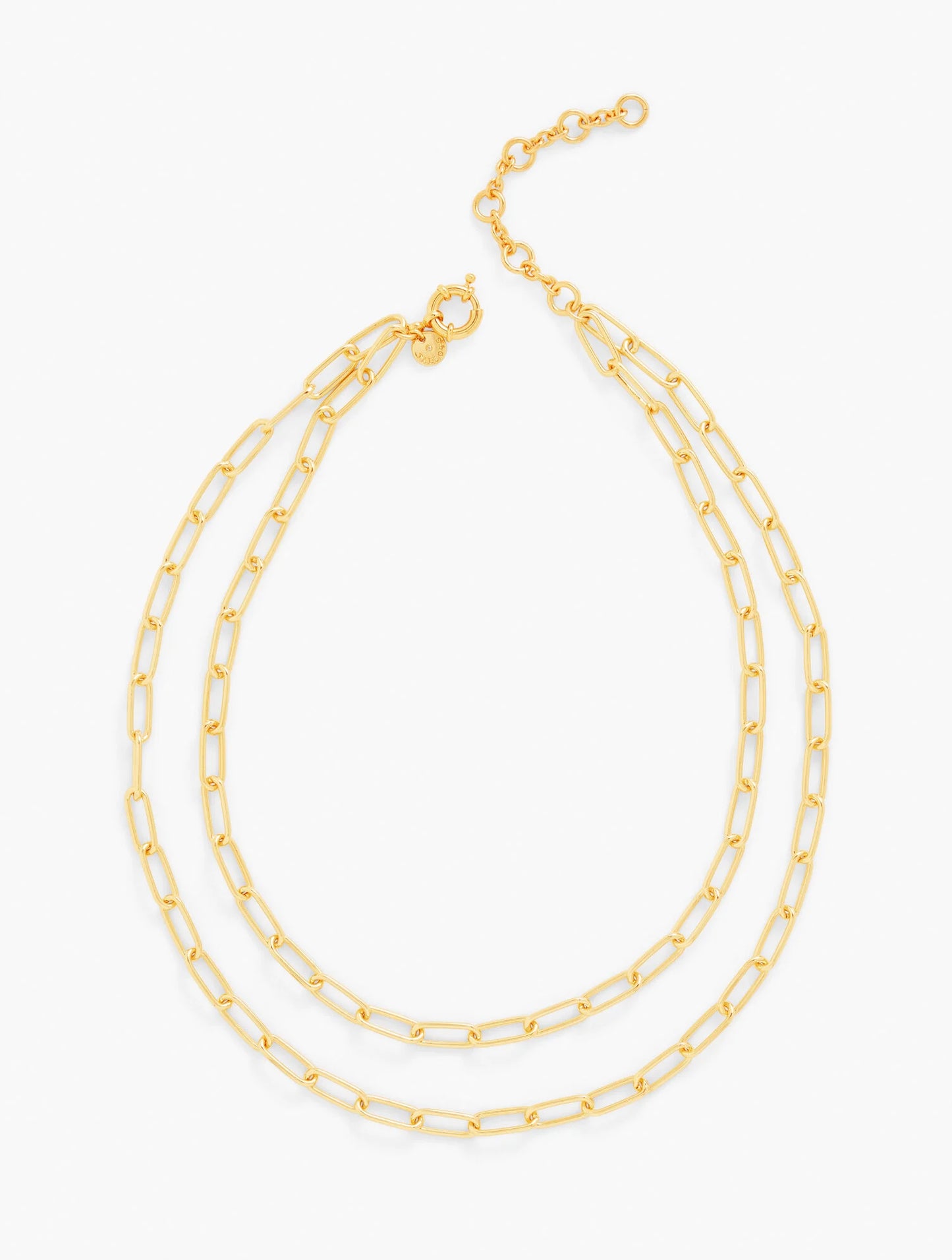 Layered Paperclip Link Necklace