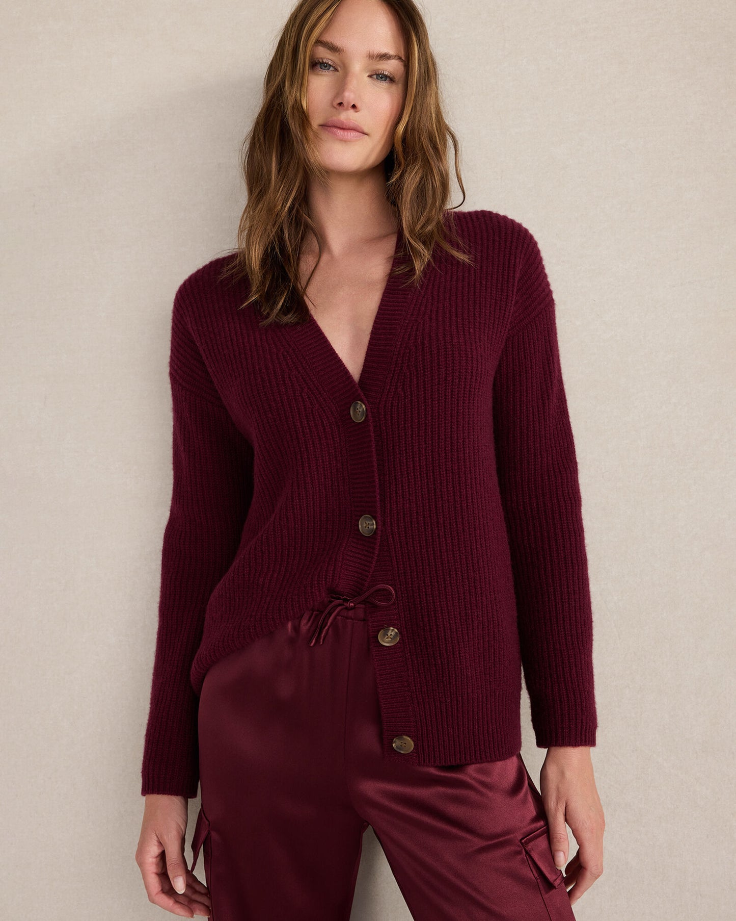 Cashmere Shaker Stitch Cardigan