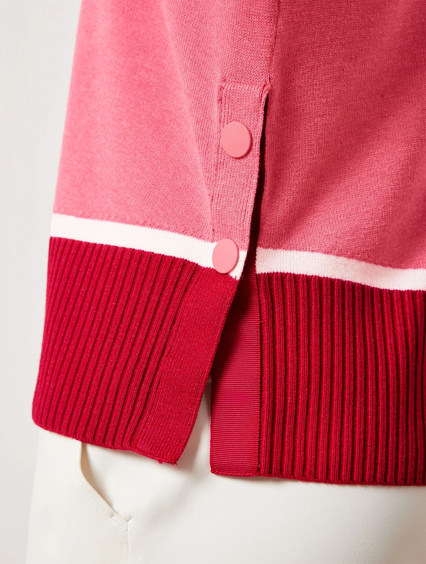 Mockneck Sweater - Striped Colorblock
