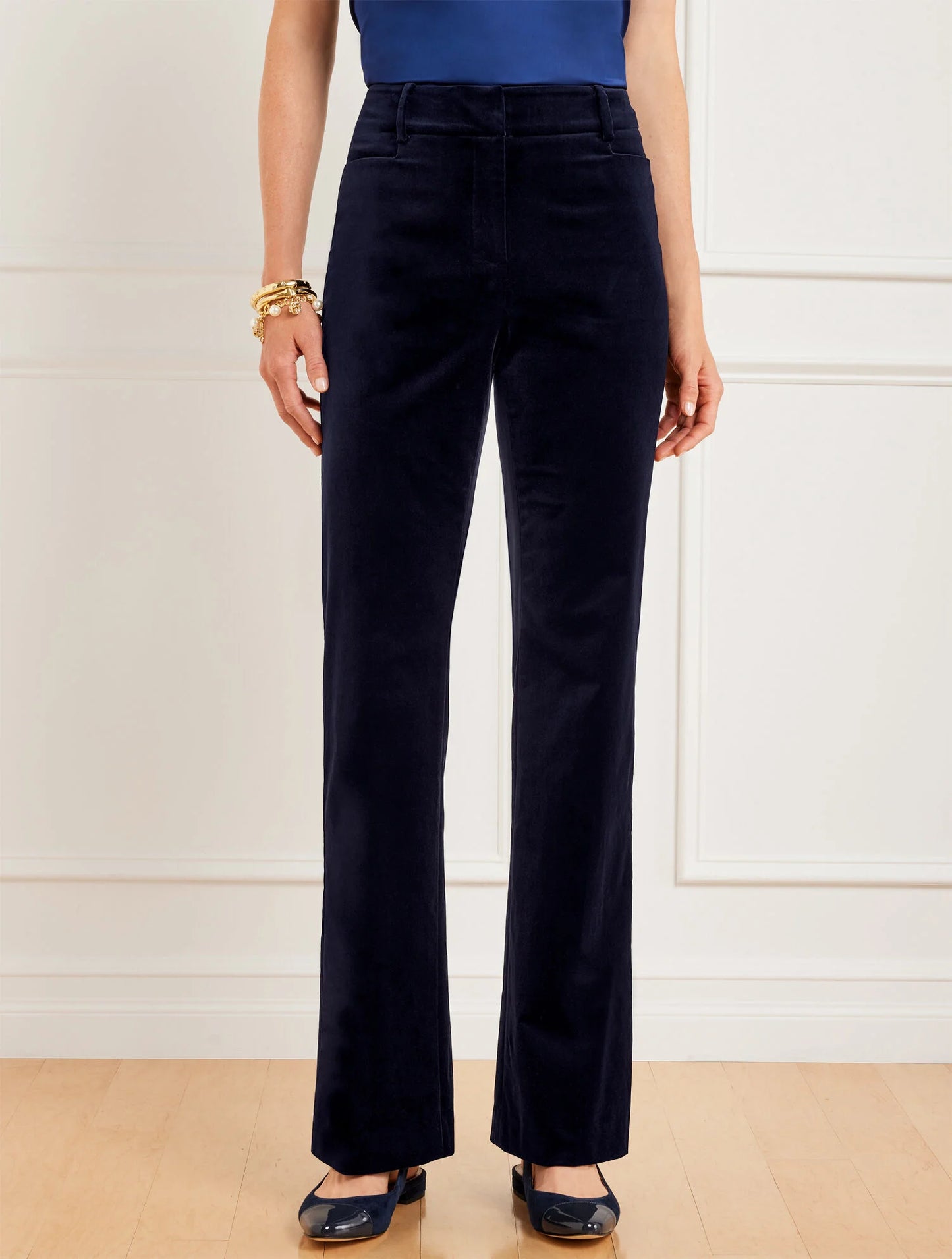 Flare Leg Velveteen Pants