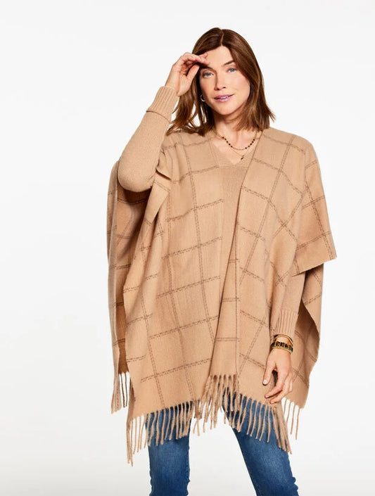 Plus Exclusive Plaid Ruana