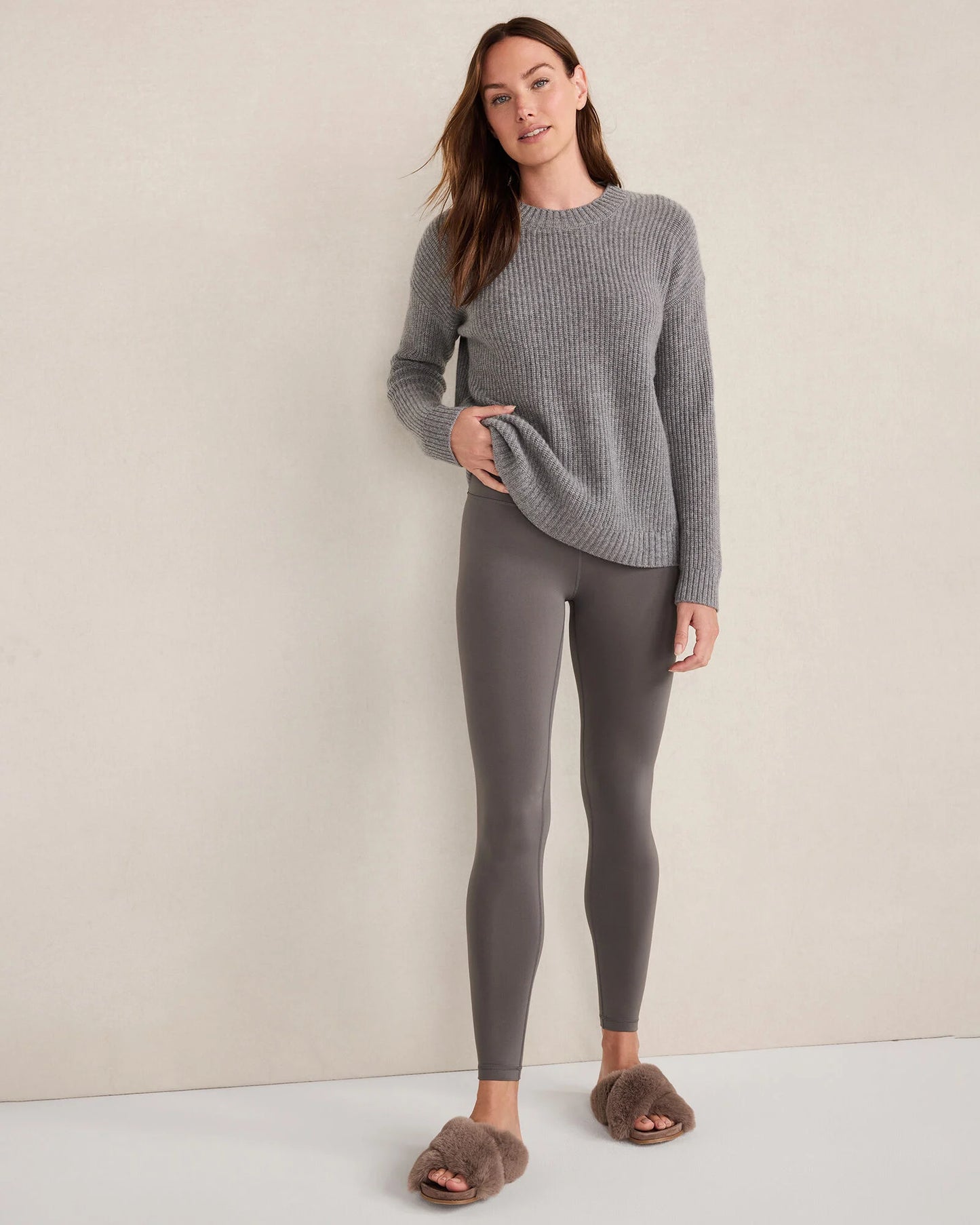 Cashmere Shaker Stitch Crewneck Sweater