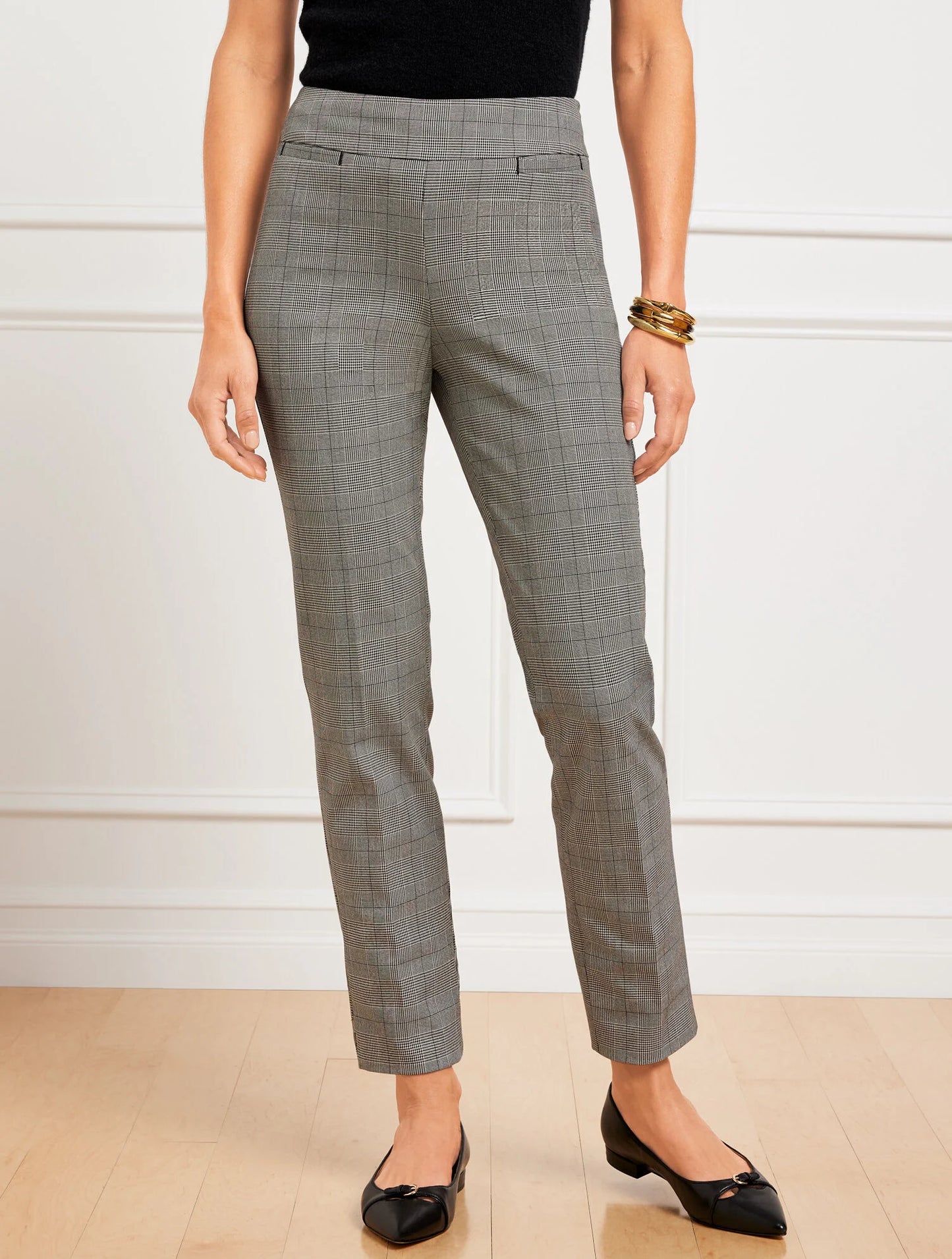 Talbots Chatham Slim Ankle Pants - Glen Plaid